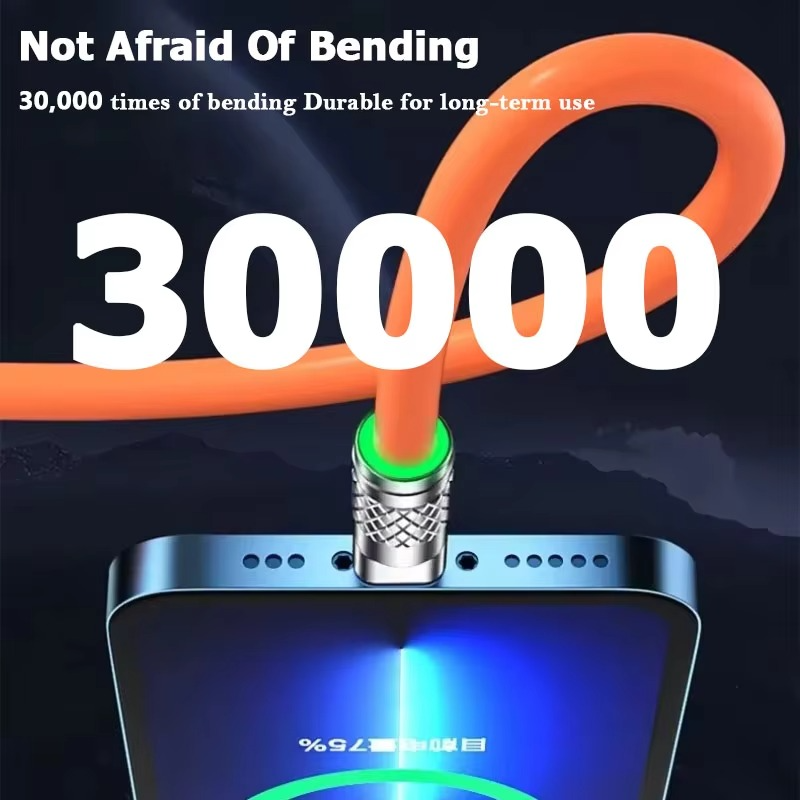 3-in-1 Fast Charging 6A 120W USB Type-C Cable – Multi USB A to Type-C, Micro USB & Lightning Charger Cord for iPhone, Samsung, Huawei, Xiaomi – Durable OD6.0 Braided Data Sync Cable