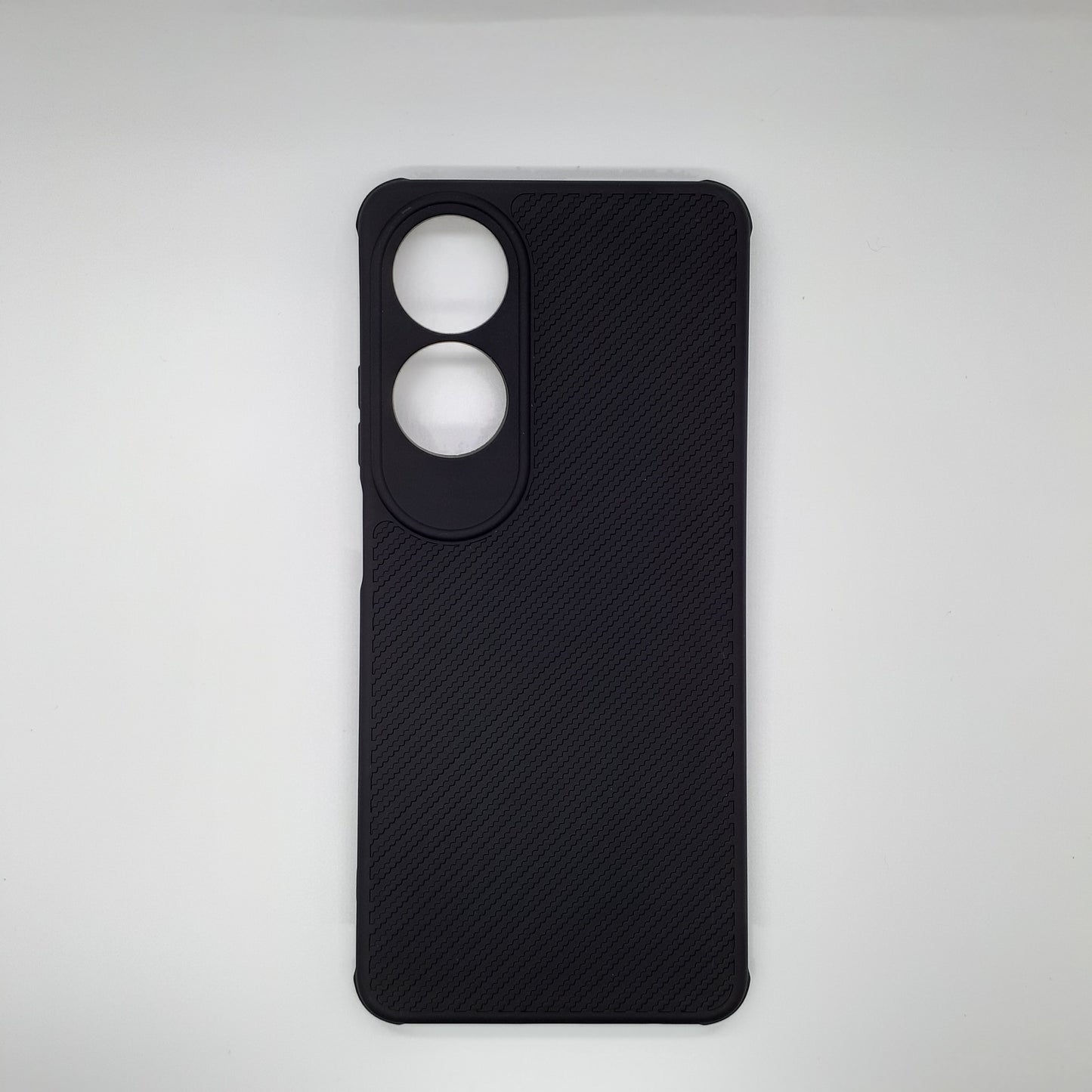 OPPO A60 Carbon Fiber texture Hard Rubber armour back cover shock-porof case