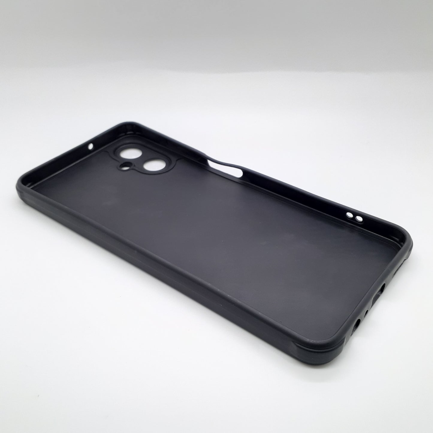 Samsung A06 Carbon Fiber texture Hard Rubber armour back cover shock-porof case