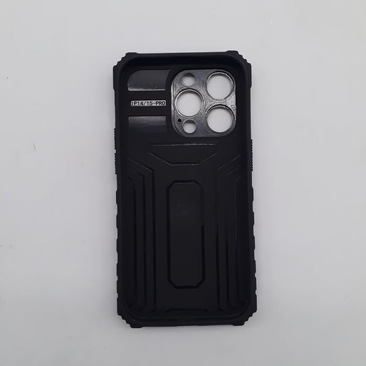 iPhone 14 Pro Heavy Duty Protective Case with Integrated Kickstand and Sliding Camera Lens Cover for Ultimate Screen and Camera Protection