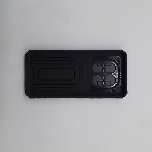 Redmi Note 14 Pro Dual Layer Shockproof Phone Case with Slide Camera Lens Protection and 360¡ Ring Kickstand Holder