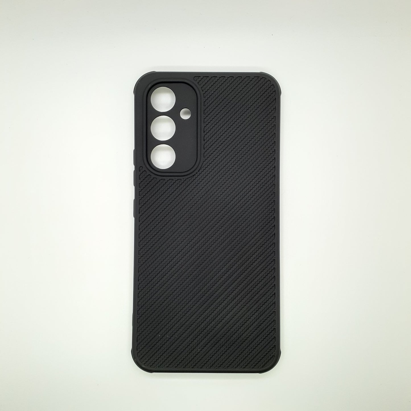 Samsung A54 Carbon Fiber texture Hard Rubber armour back cover shock-porof case
