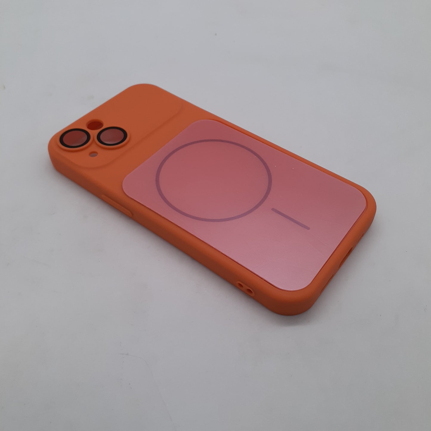 iPhone 14 Orange Back Case - Slim Fit Protective Silicone Phone Cover