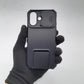 iPhone 16 Heavy Duty Protection Case with Camera Slide Cover and Integrated Kickstand for Hands-Free Viewing
