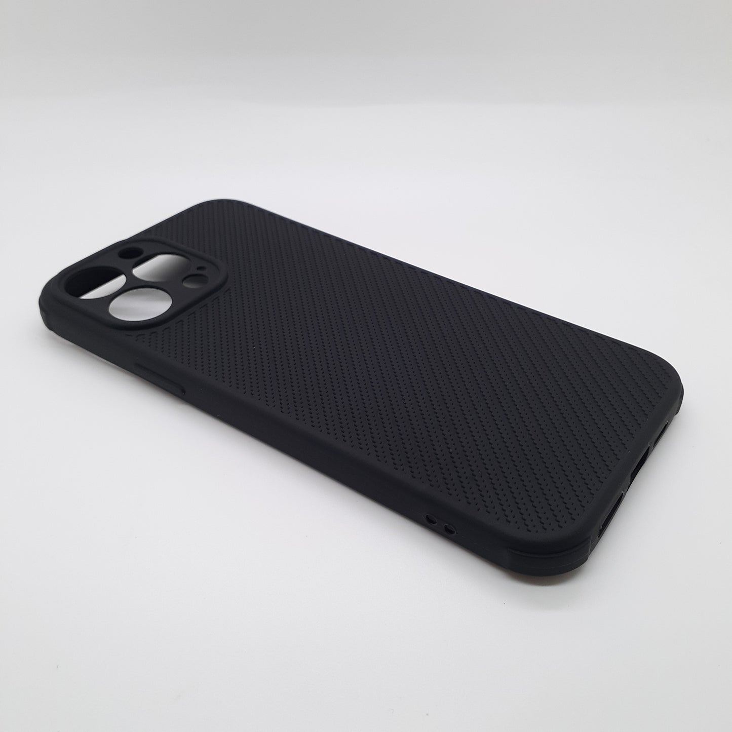 iPhone 13 Pro Max Carbon Fiber texture Hard Rubber armour back cover shock-porof case