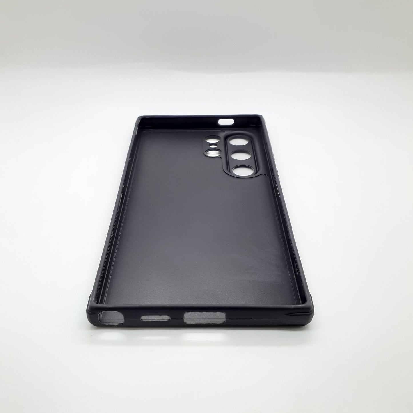 Samsung S24 Ultra Carbon Fiber texture Hard Rubber armour back cover shock-porof case