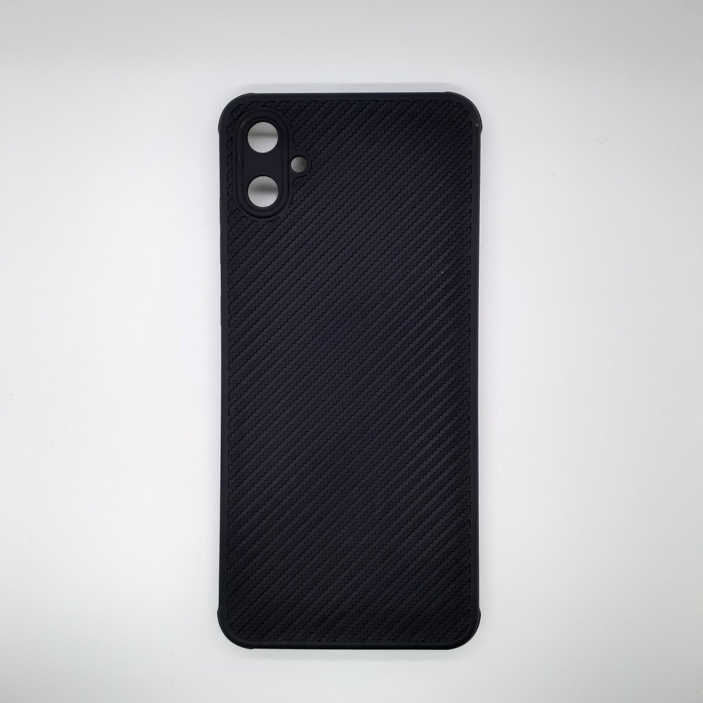 Samsung A05 Carbon Fiber texture Hard Rubber armour back cover shock-porof case