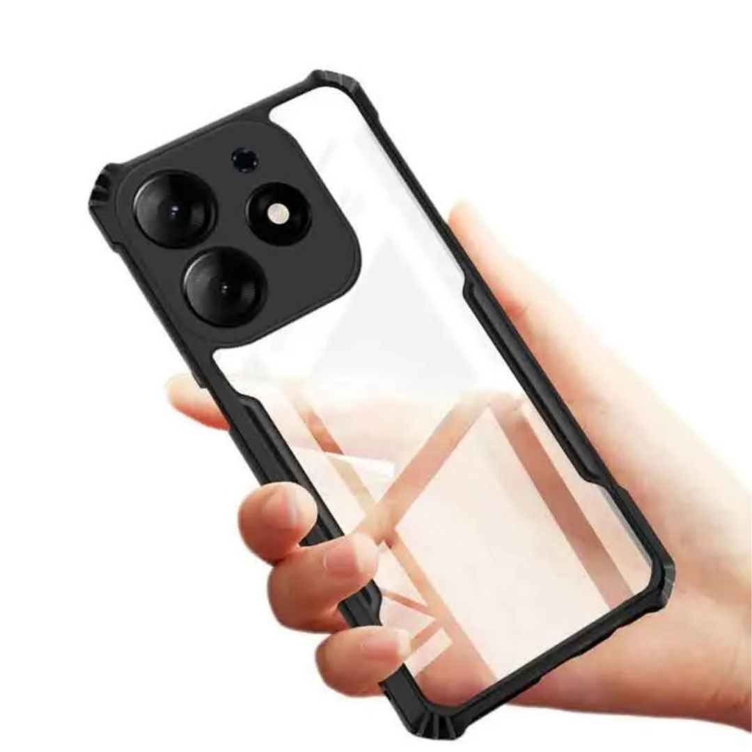 Tecno Spark 20C case Matte Black Back Cover Soft Silicone TPU Bumper case