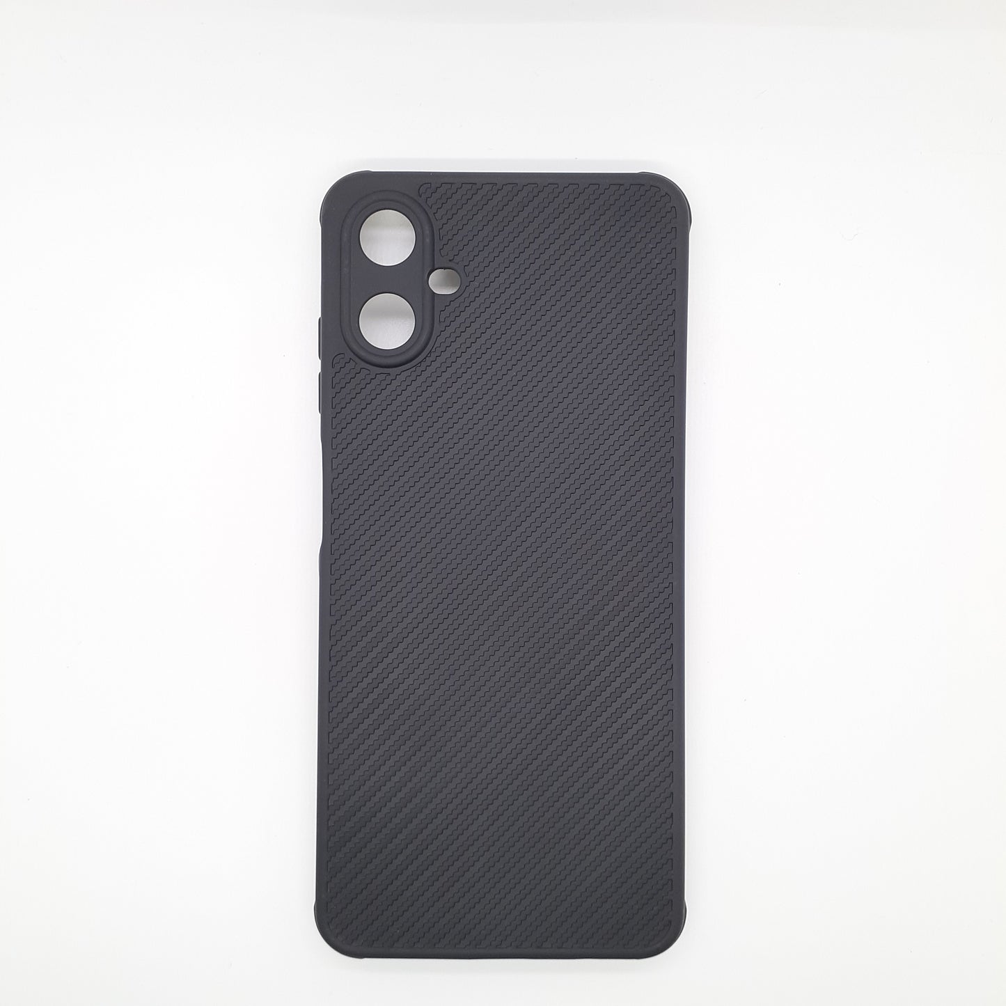 Samsung A06 Carbon Fiber texture Hard Rubber armour back cover shock-porof case