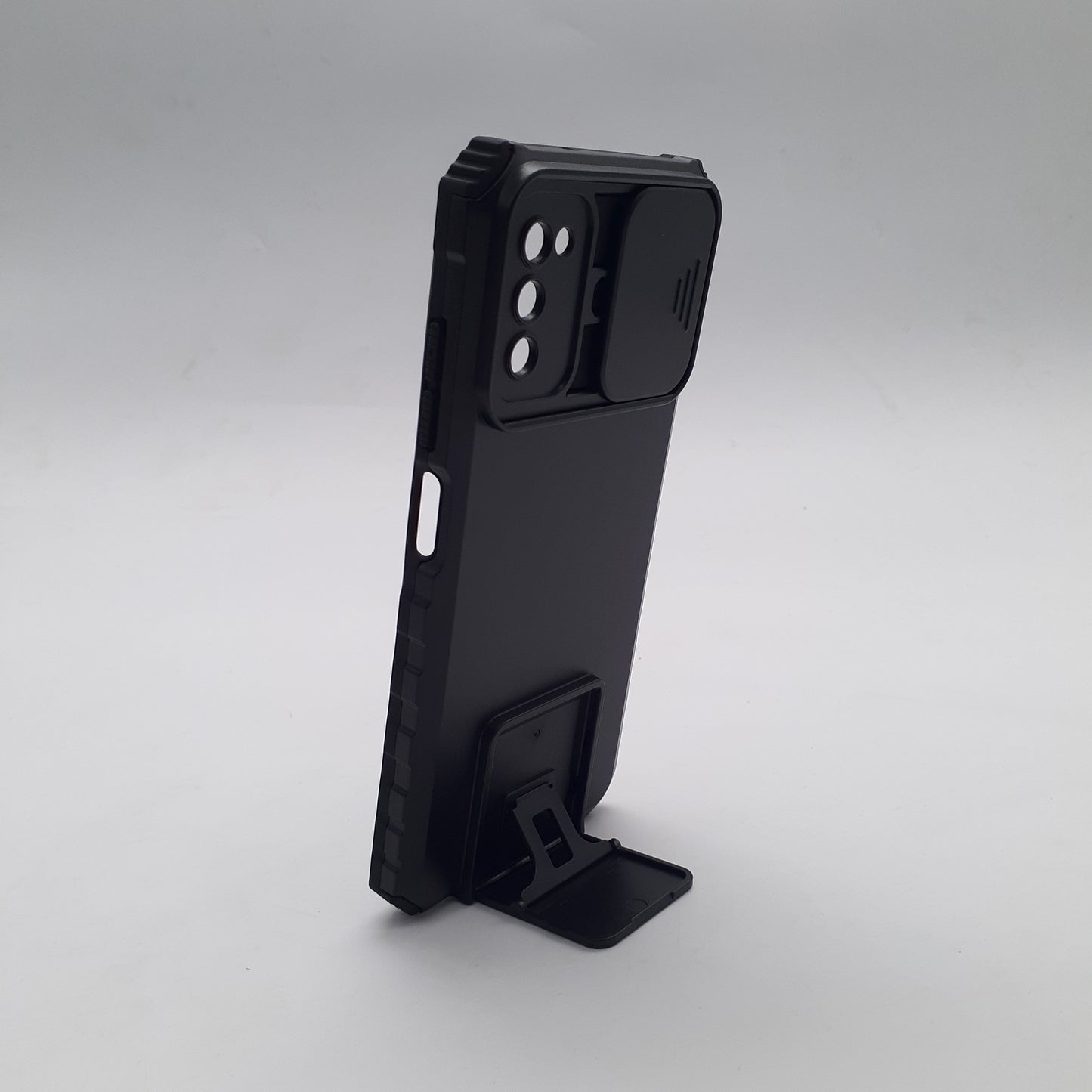 Samsung A03s Heavy Duty Shockproof Case with Sliding Camera Cover and Integrated Kickstand/Built-in Stand