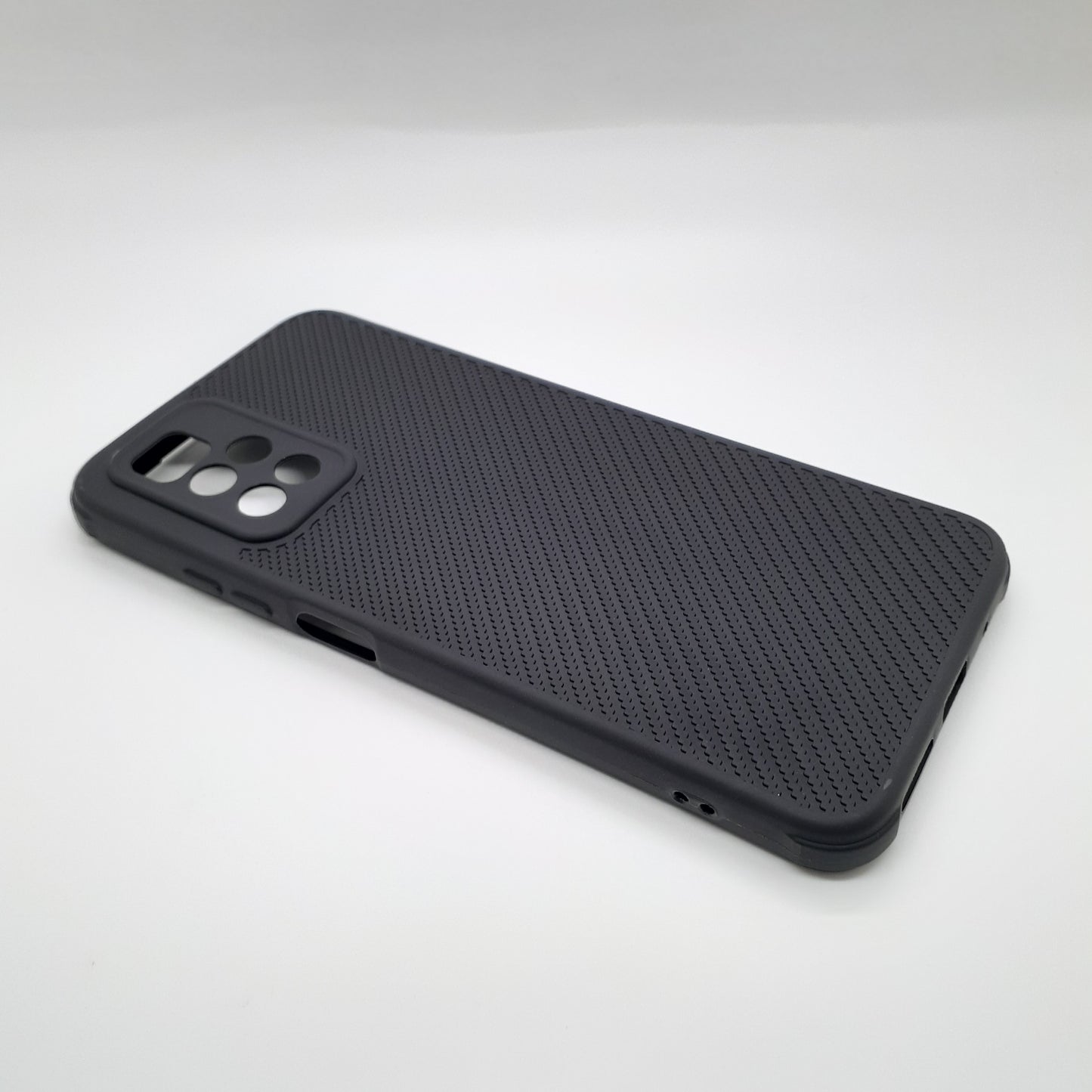 Redmi 10 Carbon Fiber texture Hard Rubber armour back cover shock-porof case