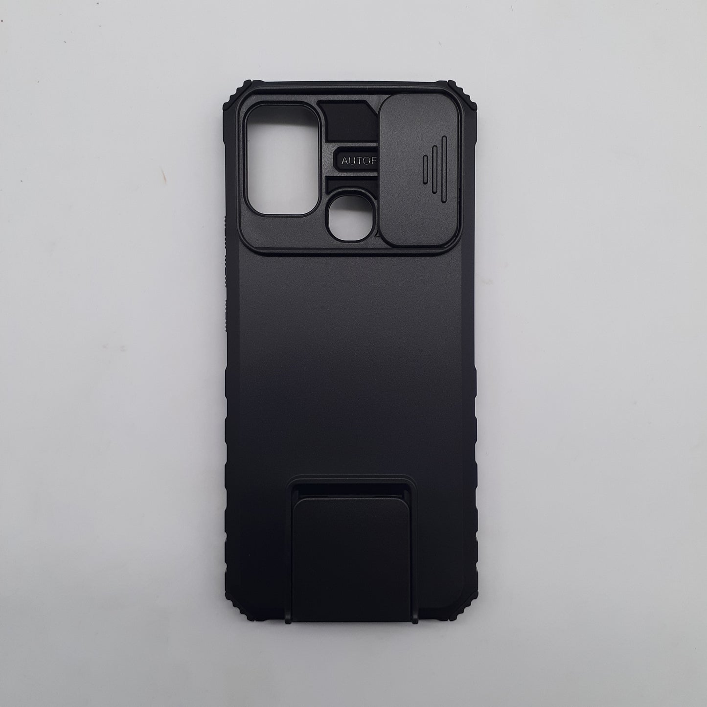 infinix Hot 9 Play Protective Case with Camera Slide Cover and Integrated Kickstand/Built-in Stand for Maximum Security and Hands-Free Viewing