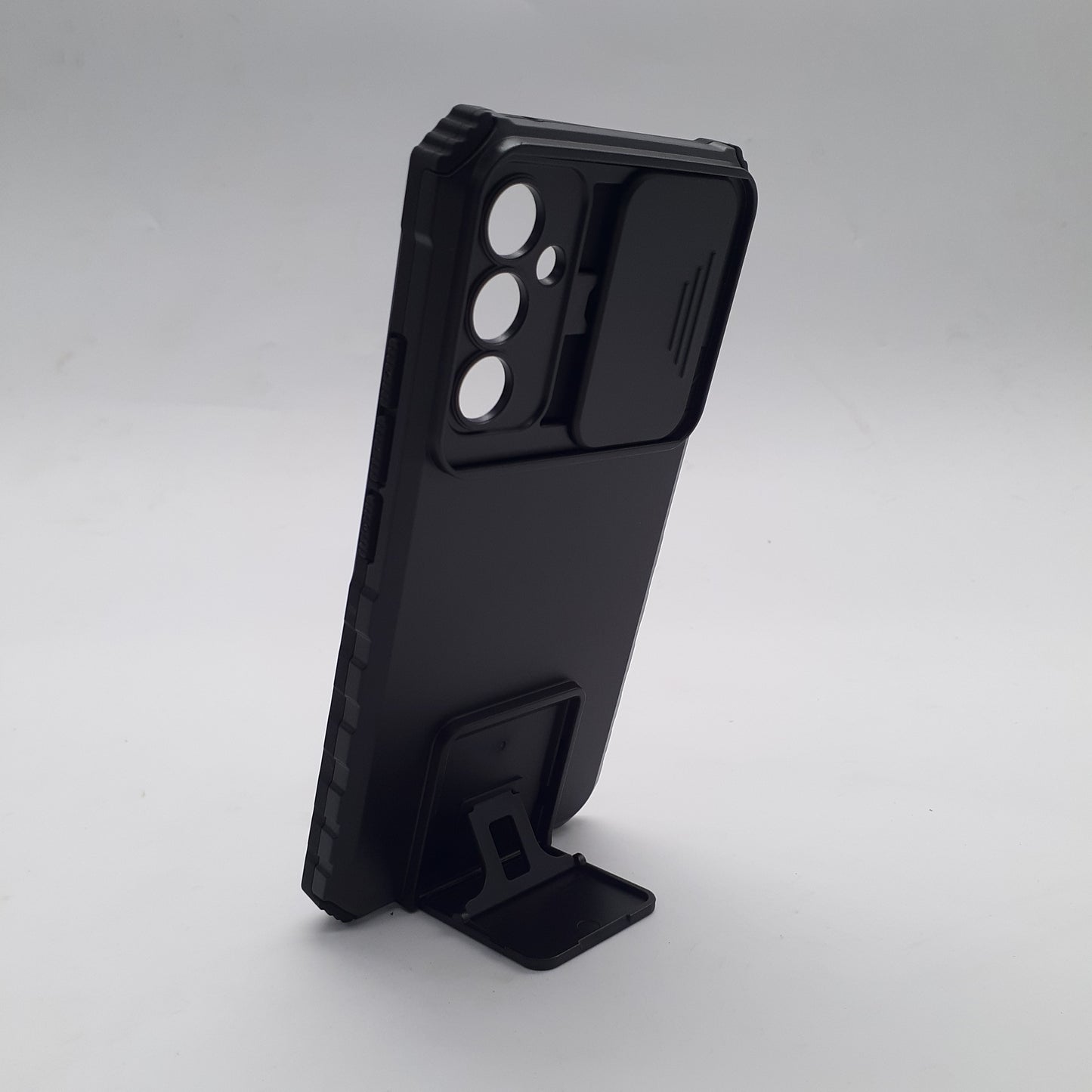 Samsung A34 Phone Case with Camera Lens Slide Cover and Built-in Kickstand, Heavy Duty Shockproof Protective Cover