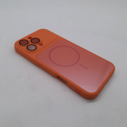 iPhone 16 Pro Max Orange Back Case - Slim Fit Protective Silicone Phone Cover