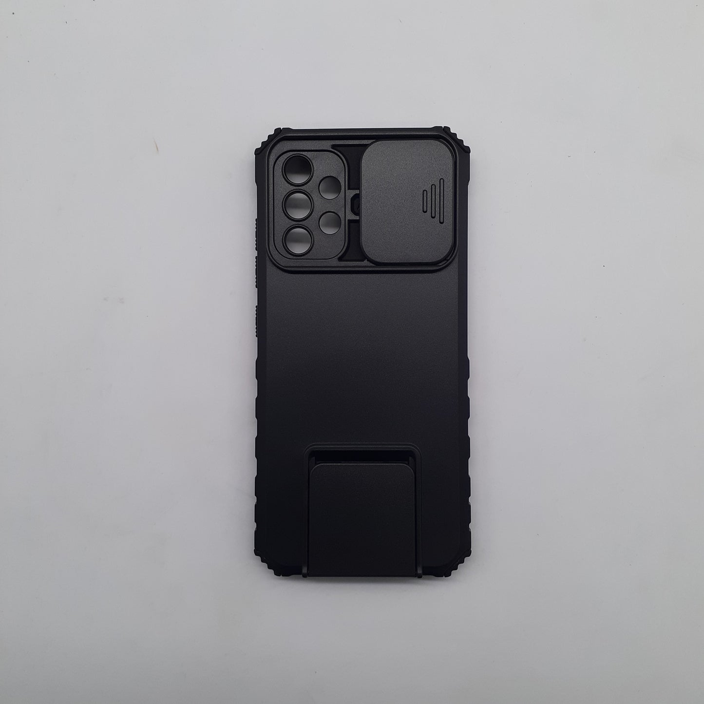 Samsung A32 Military Grade Protective Phone Case with Sliding Camera Cover and Integrated Kickstand/Stand, Shockproof Hybrid Bumper, Anti-Scratch Drop-Proof Protection.