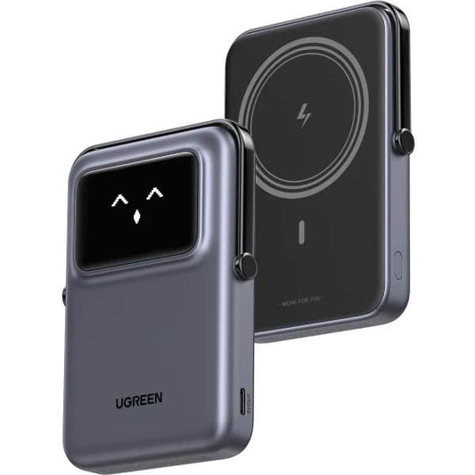 UGREEN Uno Magnetic 10000mAh 20W Wireless Power Bank with Stand – Model PB572 – Portable Fast Charging Battery Pack for Smartphones, Tablets, Laptops and USB-Powered Devices