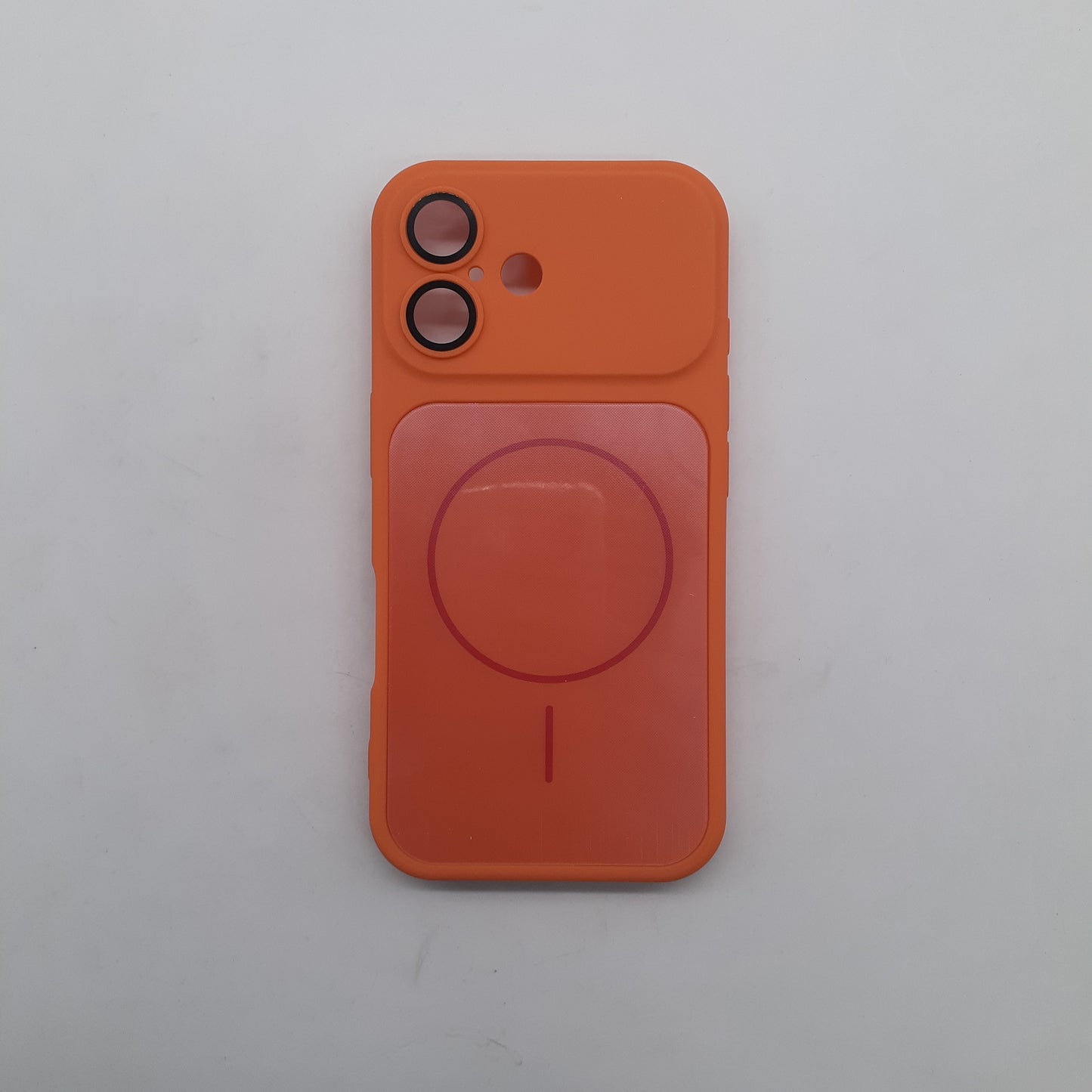 iPhone 16 Orange Back Case - Slim Fit Shockproof Protective Silicone Phone Cover
