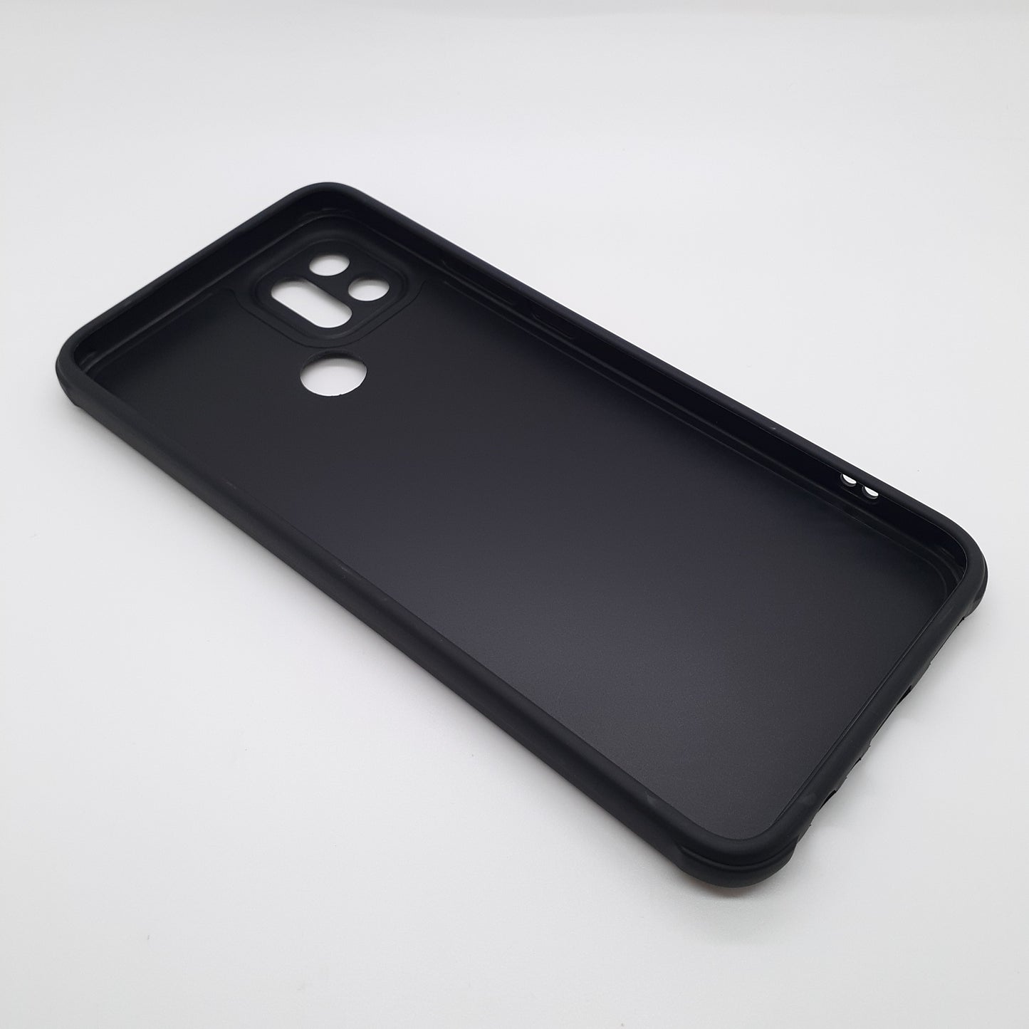 OPPO A15 Carbon Fiber texture Hard Rubber armour back cover shock-porof case