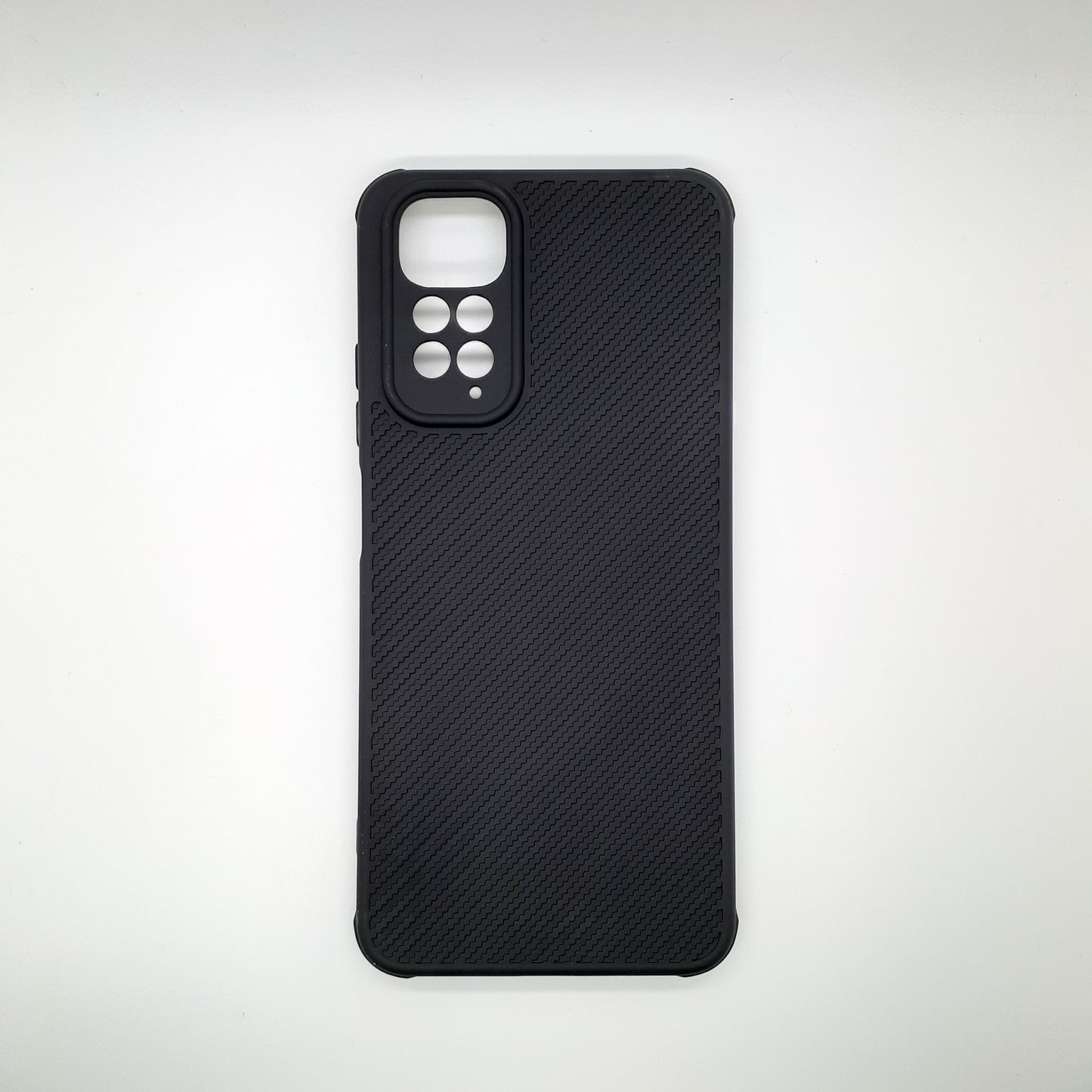 Redmi Note 11 Carbon Fiber texture Hard Rubber armour back cover shock-porof case