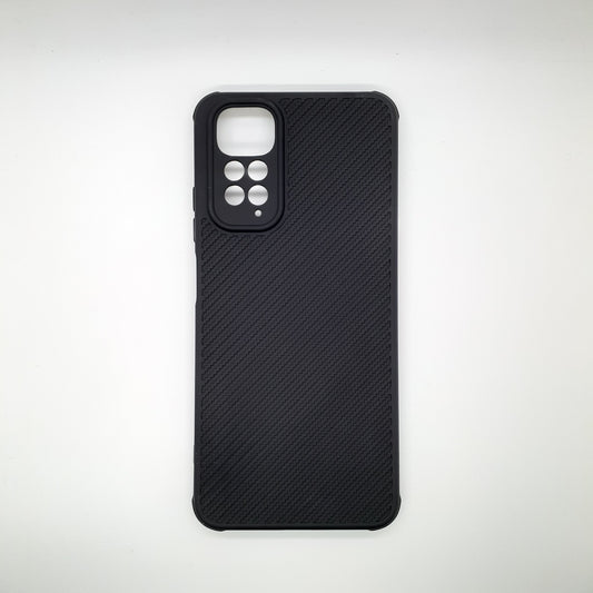 Redmi Note 11 Carbon Fiber texture Hard Rubber armour back cover shock-porof case
