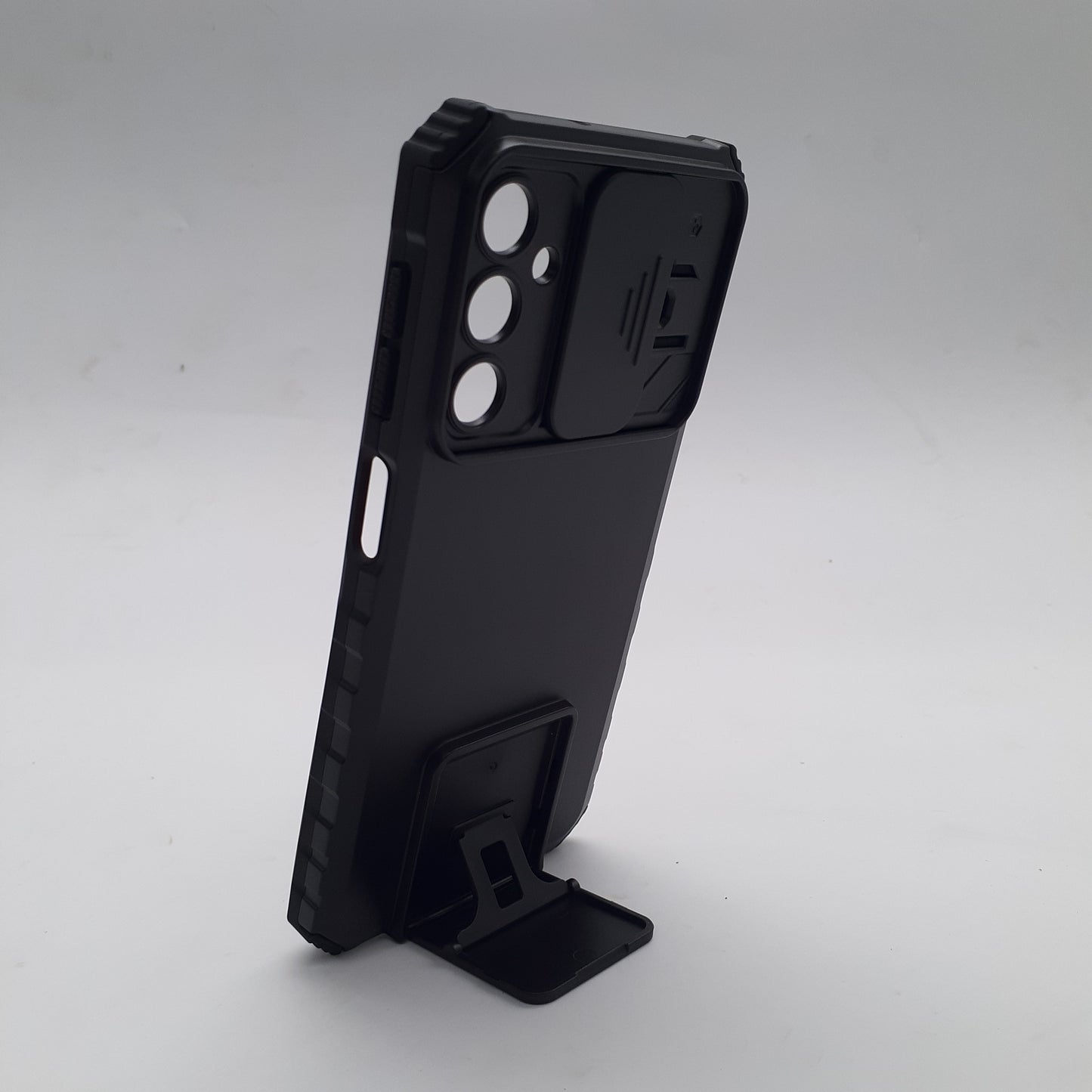 Samsung A24 4G Protective Case with Camera Slide Cover, Integrated Kickstand, and Military-Grade Drop Protection