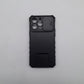 iPhone 14 Pro Max Case with Slide Camera Cover, Heavy Duty Shockproof Bumper, and Built-in Kickstand for Magnetic Car Mount Holder