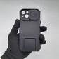 iPhone 13 Heavy Duty Case with Slide Camera Cover Lens Protection and Integrated Kickstand for Hands-Free Viewing