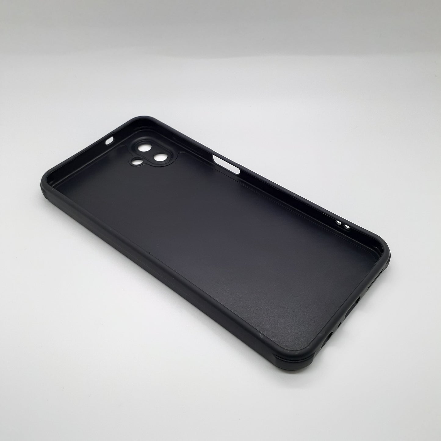 Samsung A04 Carbon Fiber texture Hard Rubber armour back cover shock-porof case