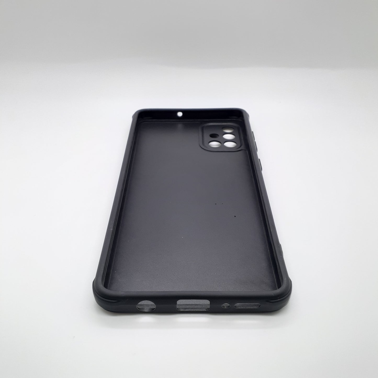 Samsung A51 Carbon Fiber texture Hard Rubber armour back cover shock-porof case
