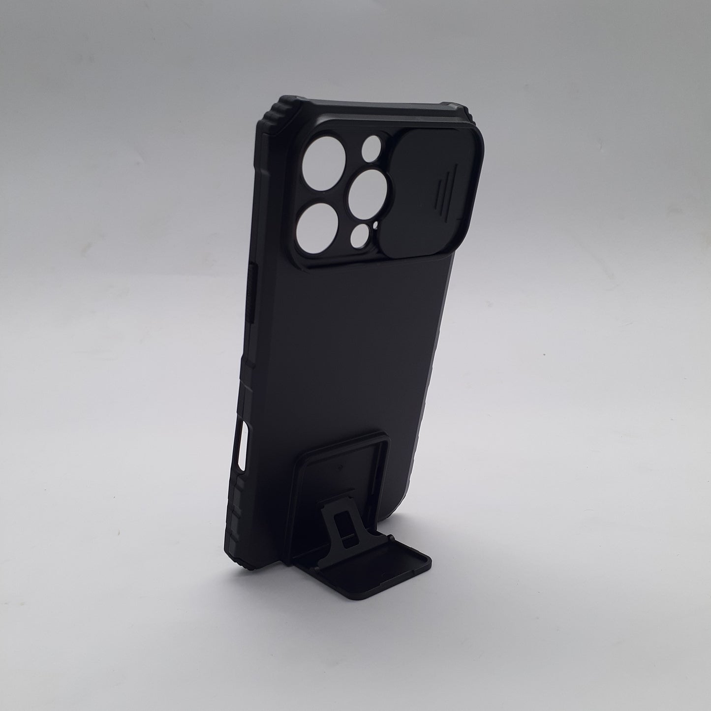 iPhone 16 Pro Max Heavy Duty Shockproof Case with Slide Camera Cover, Integrated Kickstand, and Magnetic Car Mount Holder