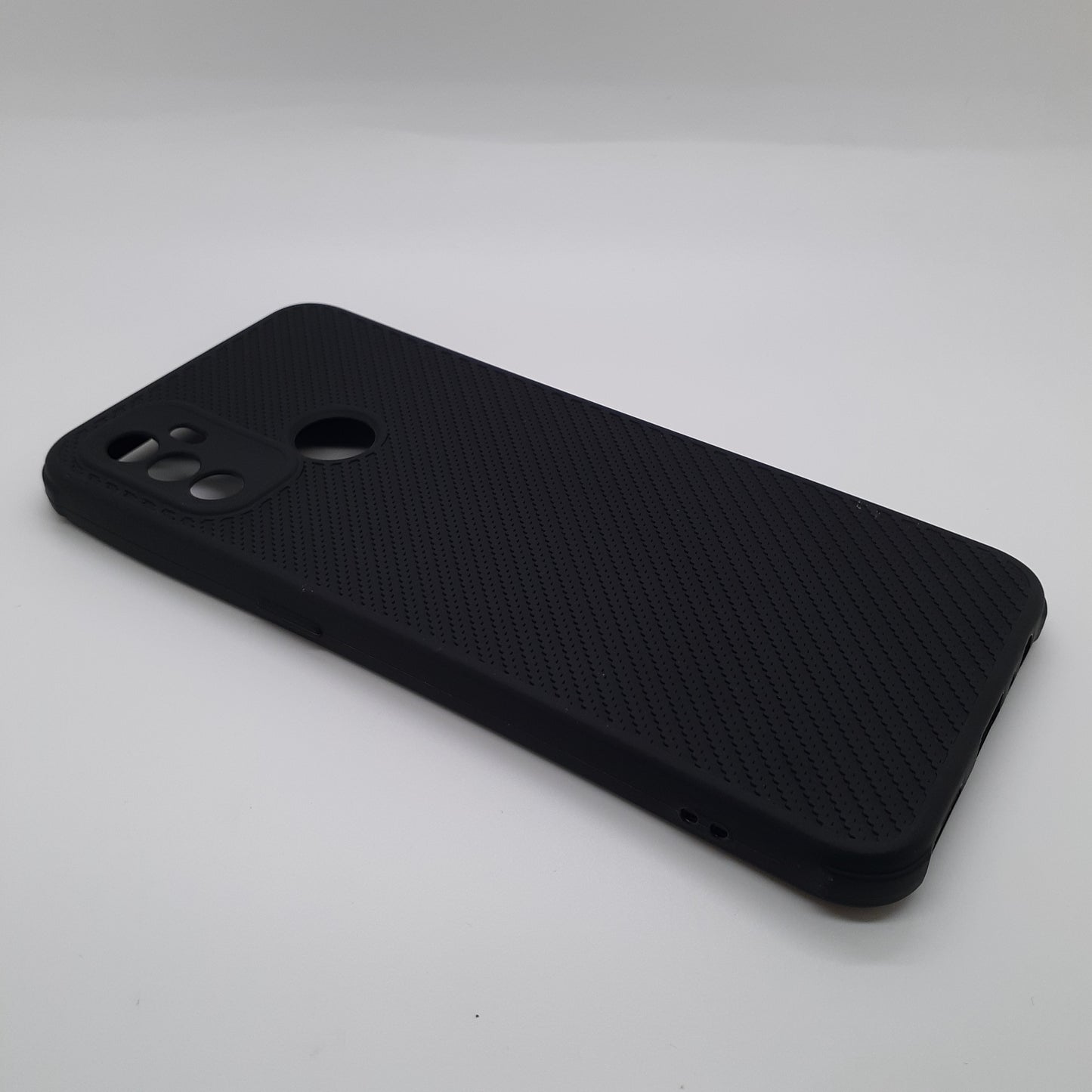 OPPO A53 Carbon Fiber texture Hard Rubber armour back cover shock-porof case