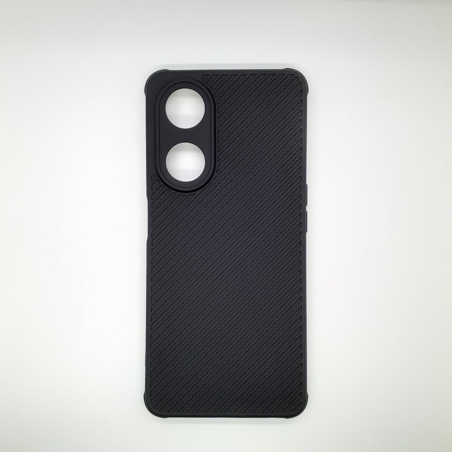 OPPO A98 Carbon Fiber texture Hard Rubber armour back cover shock-porof case