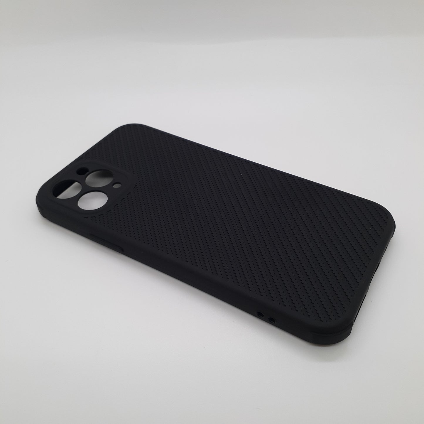 iPhone 11 Pro Carbon Fiber texture Hard Rubber armour back cover shock-porof case