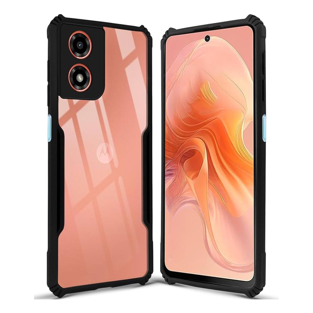 Motorola G04s case Matte Black Back Cover Soft Silicone TPU Bumper case