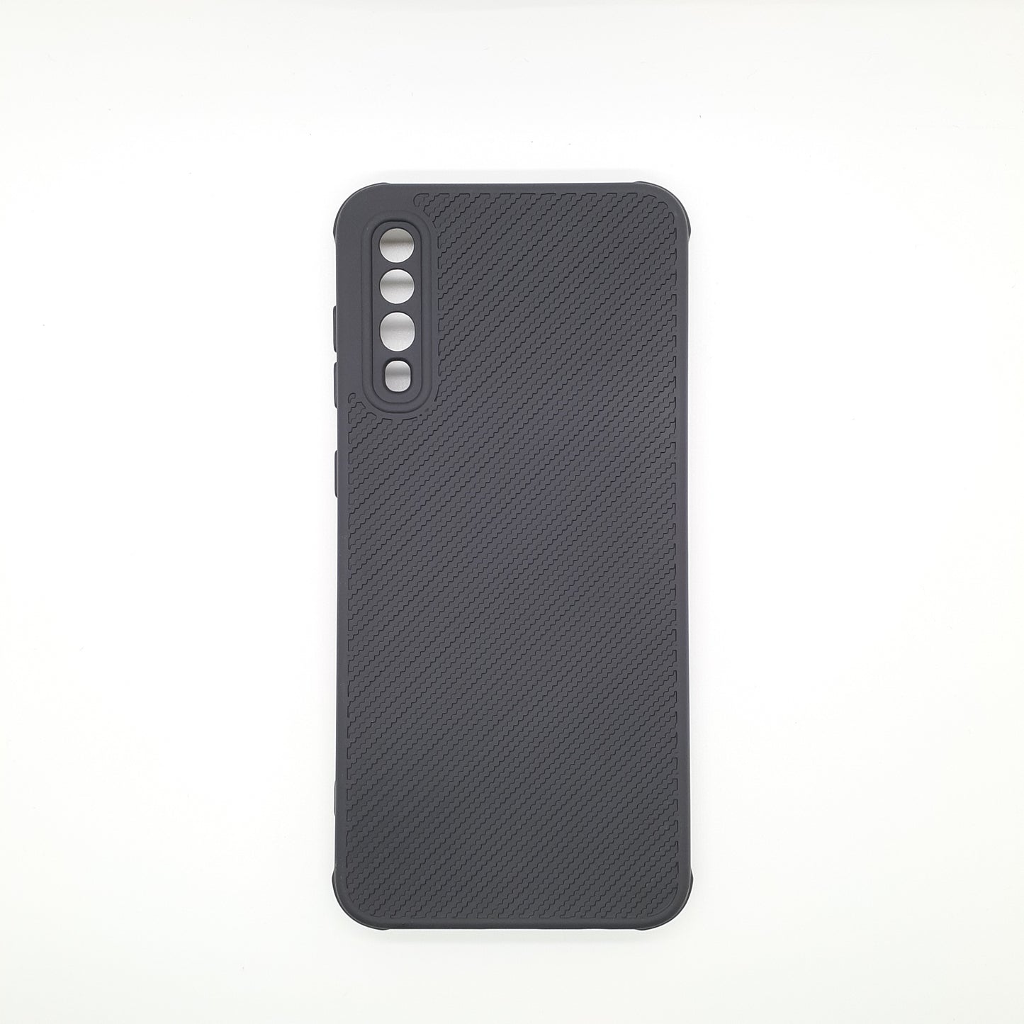 Samsung A50 Carbon Fiber texture Hard Rubber armour back cover shock-porof case