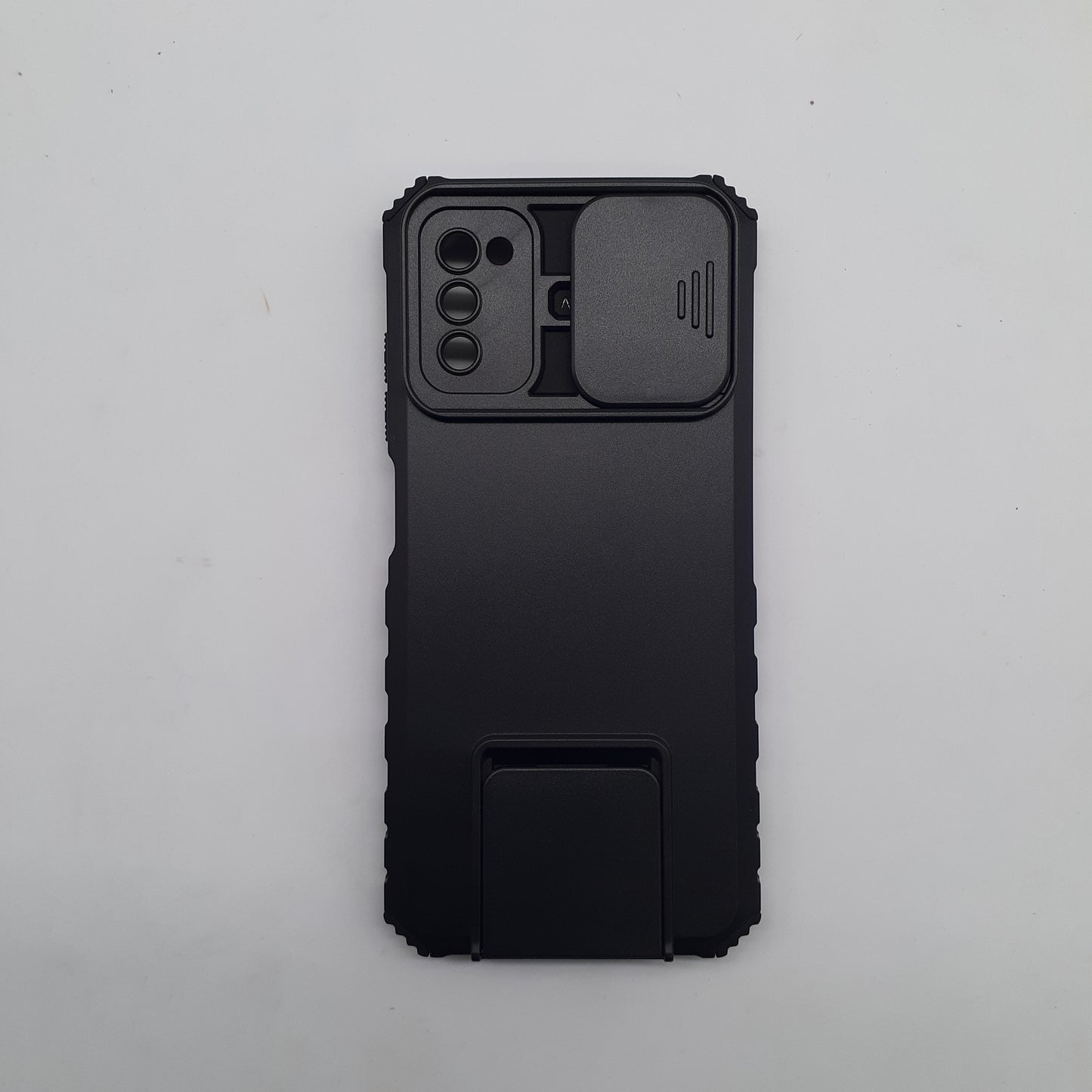 Samsung A03s Heavy Duty Shockproof Case with Sliding Camera Cover and Integrated Kickstand/Built-in Stand