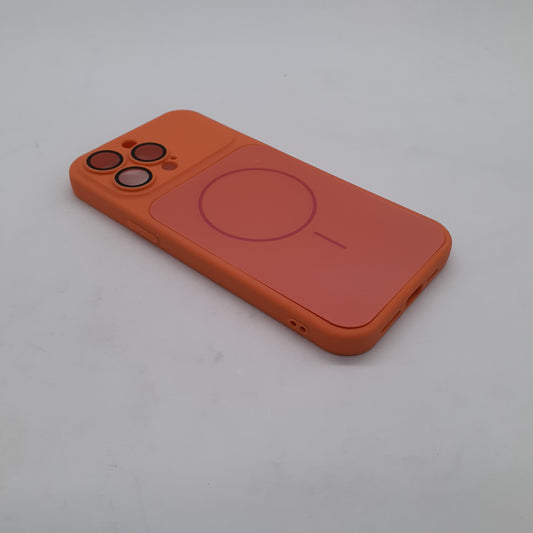 iPhone 14 Pro Max Case Orange - Slim Fit Protective Silicone Shockproof Back Cover