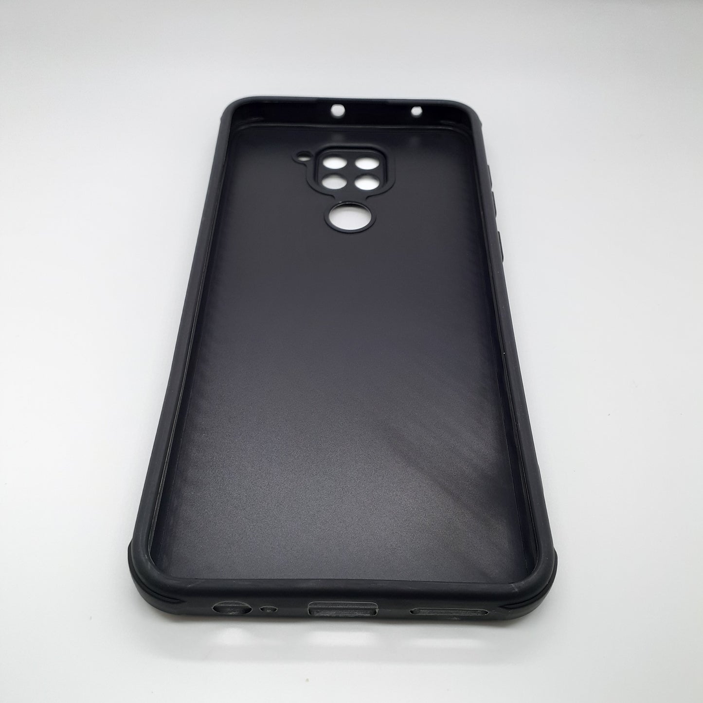 Redmi Note 9 Carbon Fiber texture Hard Rubber armour back cover shock-porof case