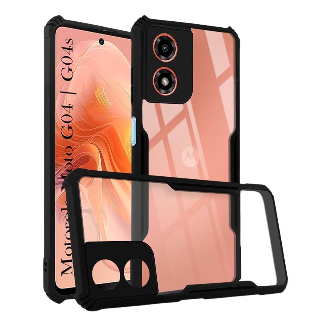 Motorola G04s case Matte Black Back Cover Soft Silicone TPU Bumper case