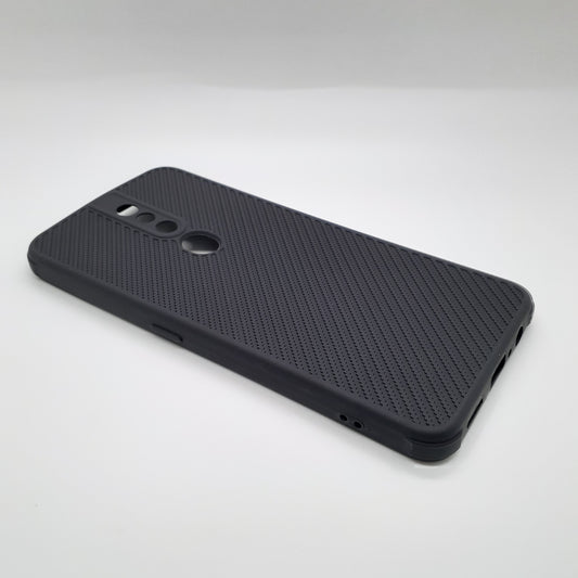 OPPO F11 Pro Carbon Fiber texture Hard Rubber armour back cover shock-porof case