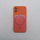 iPhone 12 Orange Back Case - Slim Fit Protective Silicone Phone Cover