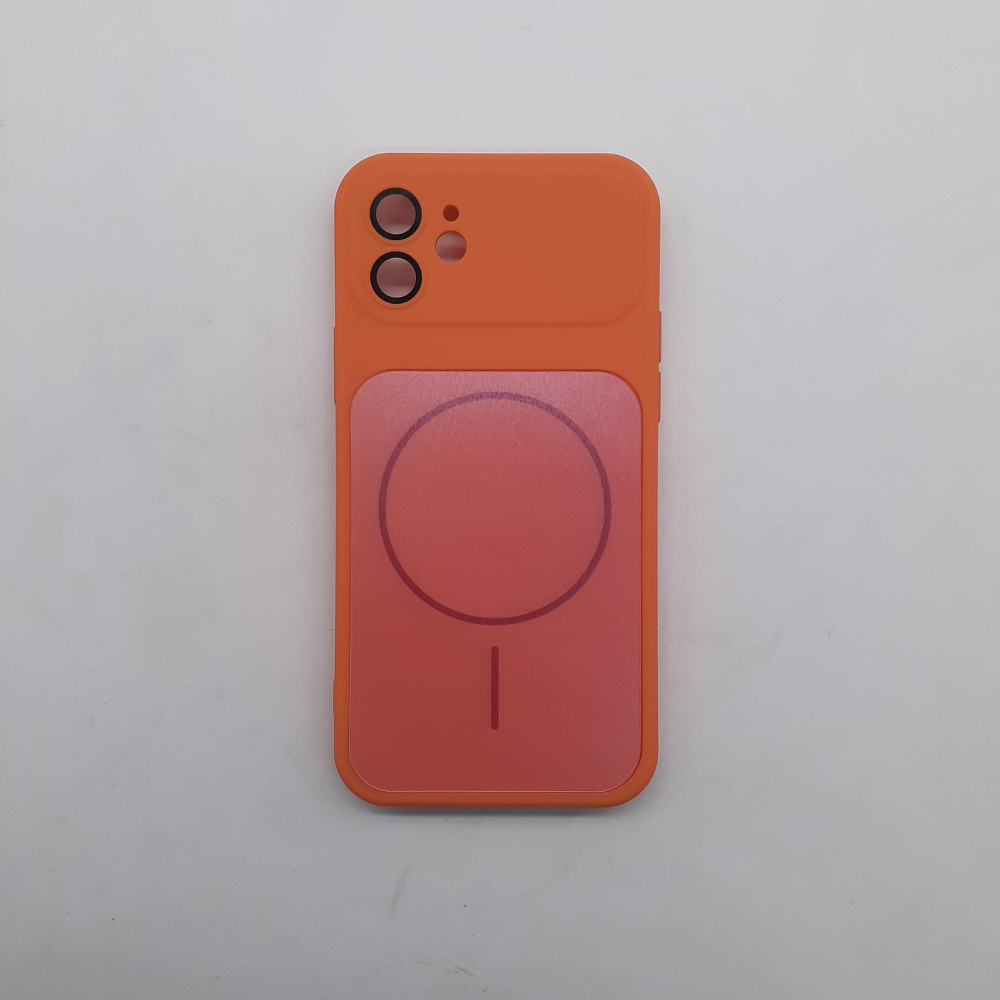 iPhone 12 Orange Back Case - Slim Fit Protective Silicone Phone Cover