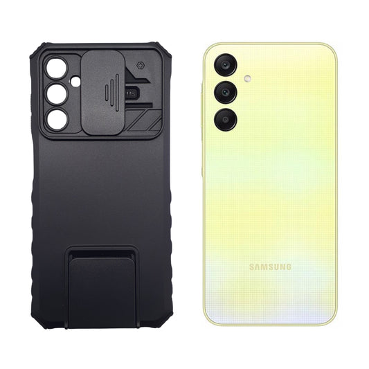 Samsung A25 5G Case, Full-Body Rugged Shockproof Cover with Slide Camera Protection and Built-in Kickstand for Hands-Free Viewing