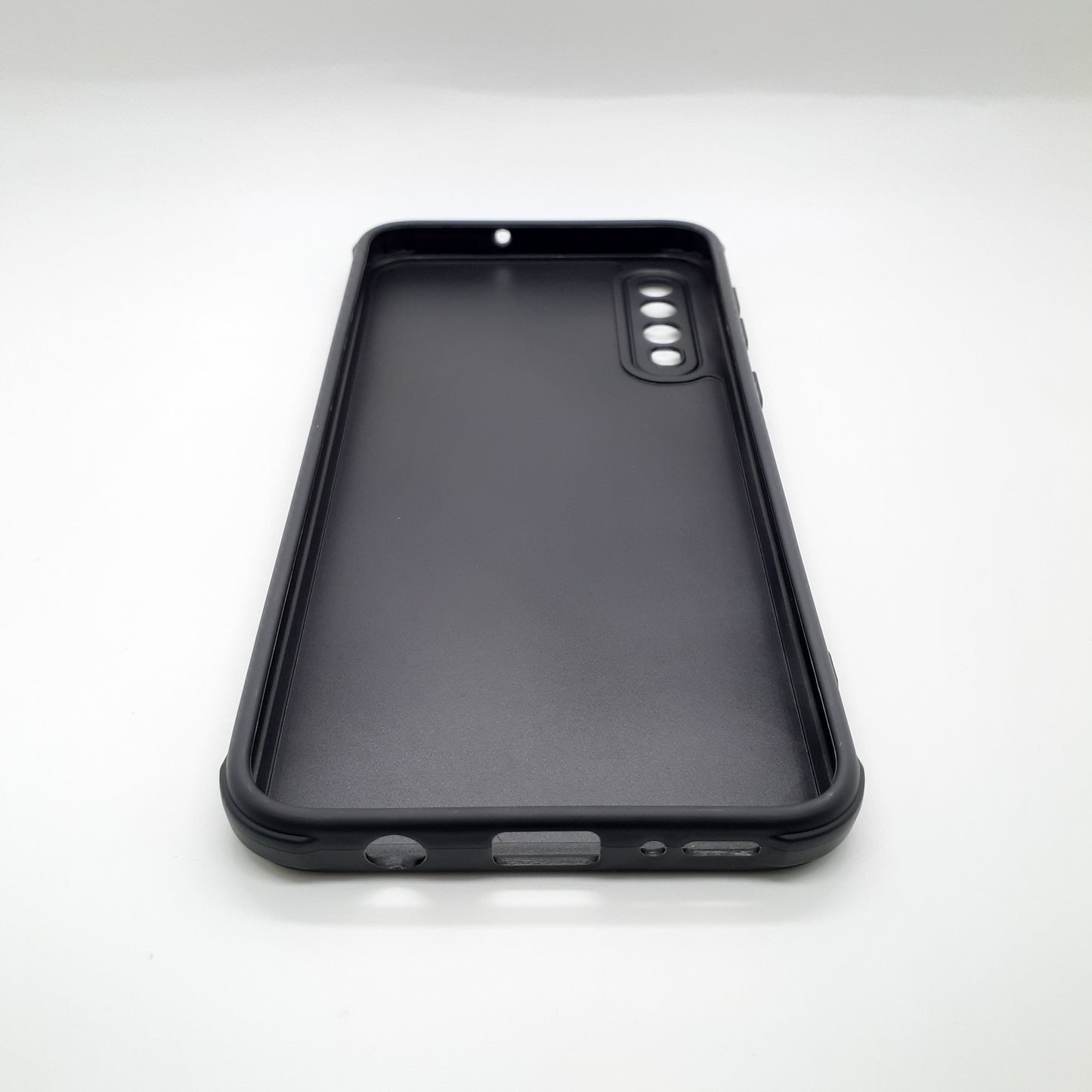 Samsung A50 Carbon Fiber texture Hard Rubber armour back cover shock-porof case