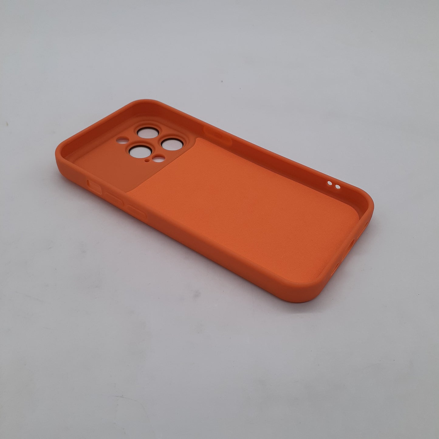 iPhone 13 Pro Orange Back Case - Slim Fit Protective Silicone Phone Cover