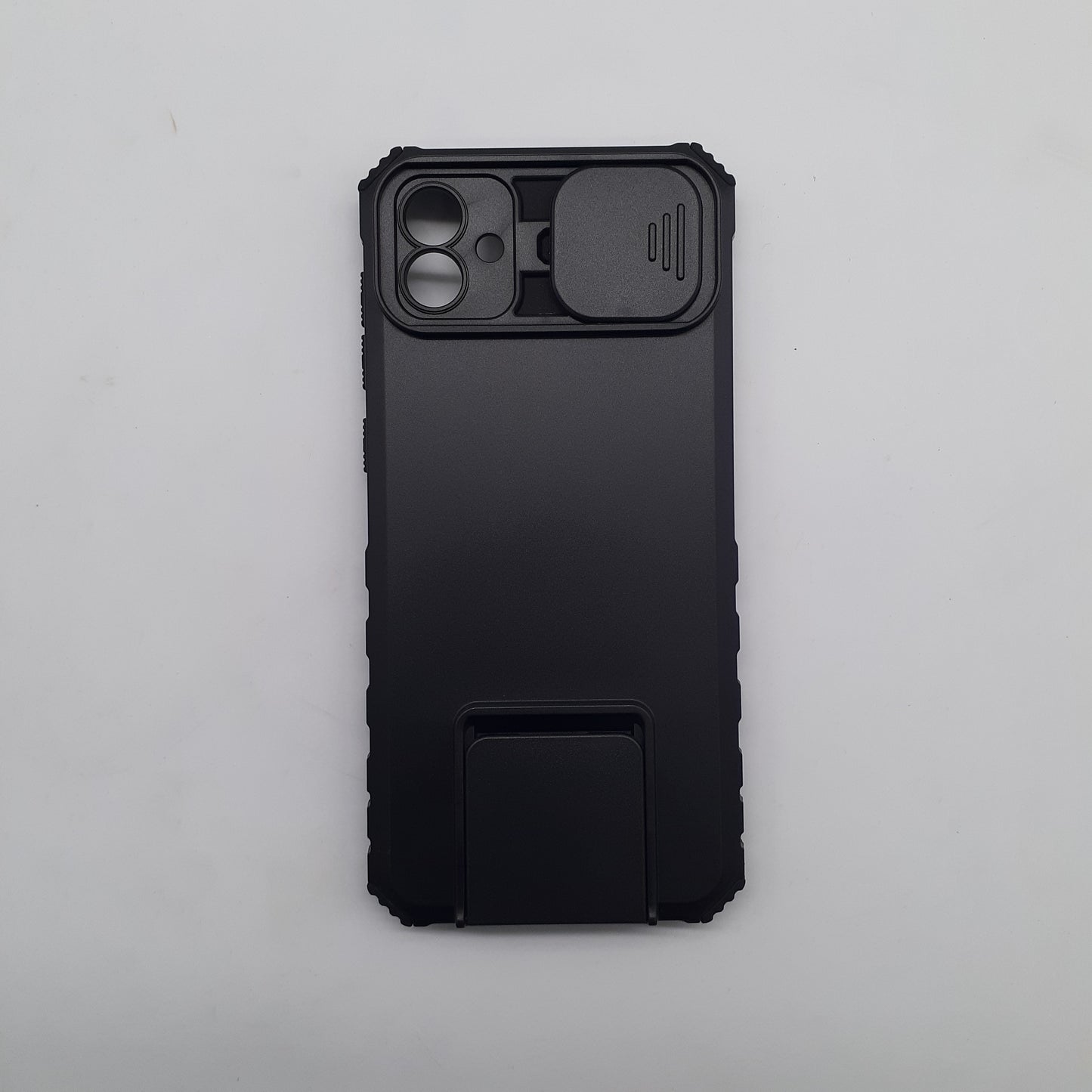 Samsung A04 Rugged Dual Layer Protective Phone Case with Slide Camera Lens Cover and Integrated Ring Holder Kickstand, Shockproof Hybrid Cover