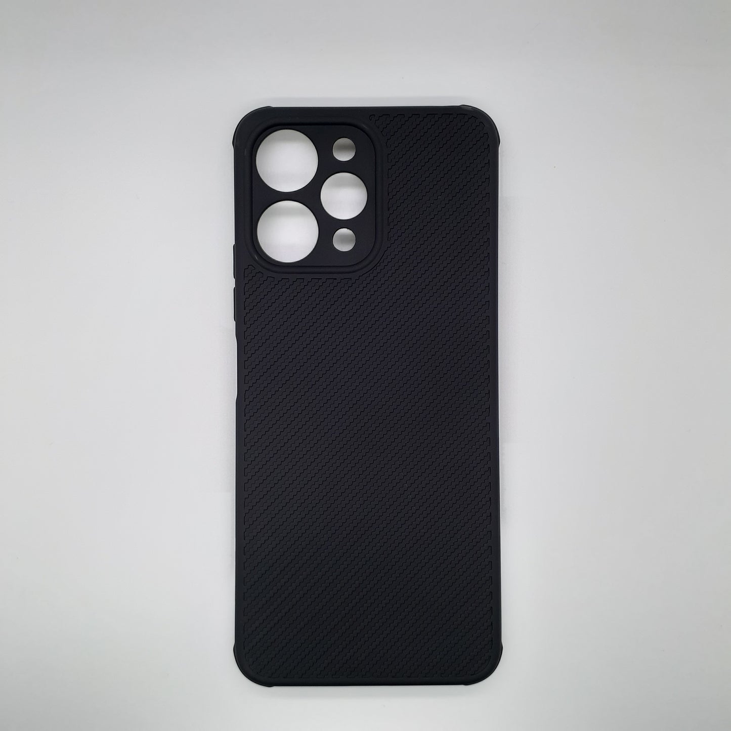 Redmi 12 Carbon Fiber texture Hard Rubber armour back cover shock-porof case
