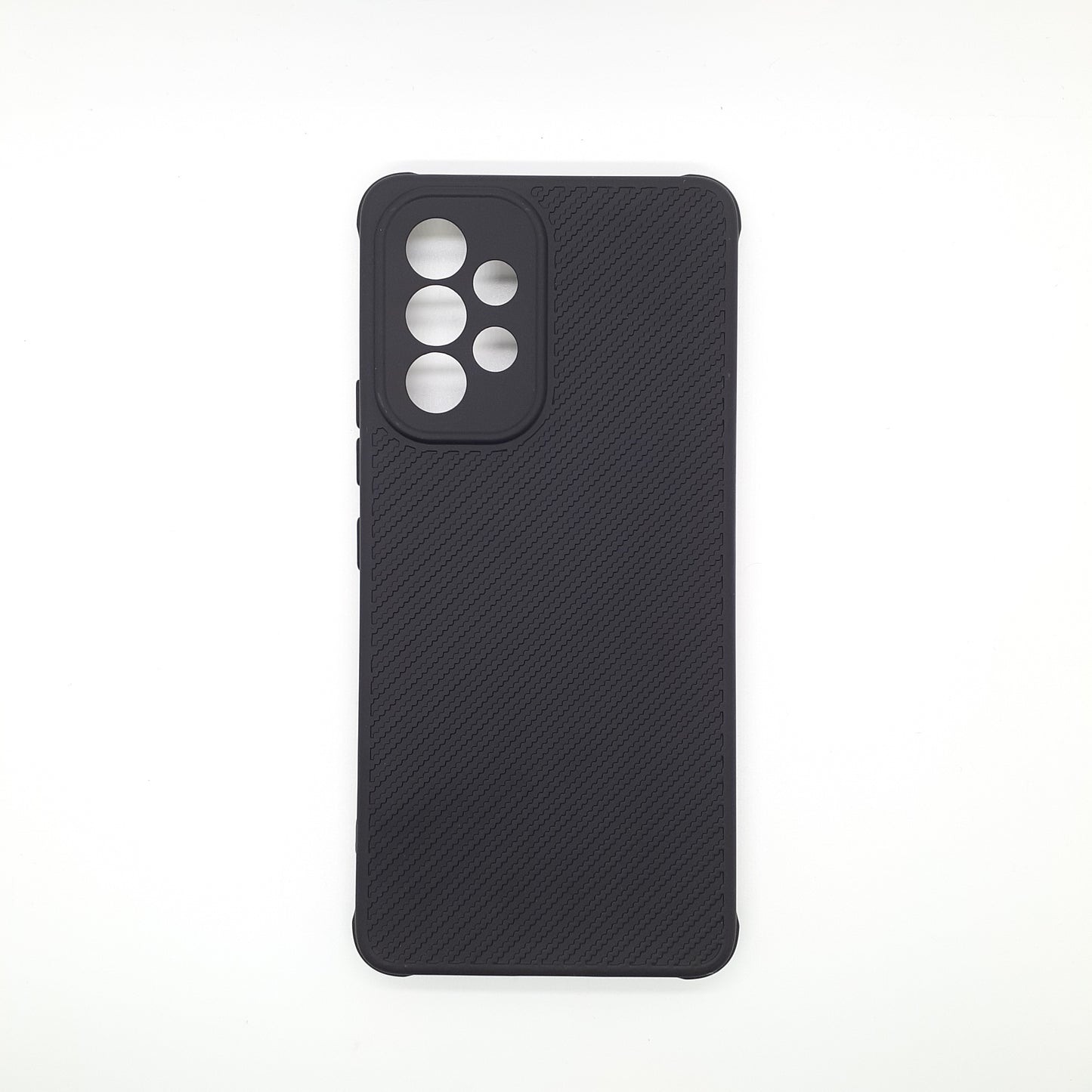 Samsung A53 Carbon Fiber texture Hard Rubber armour back cover shock-porof case