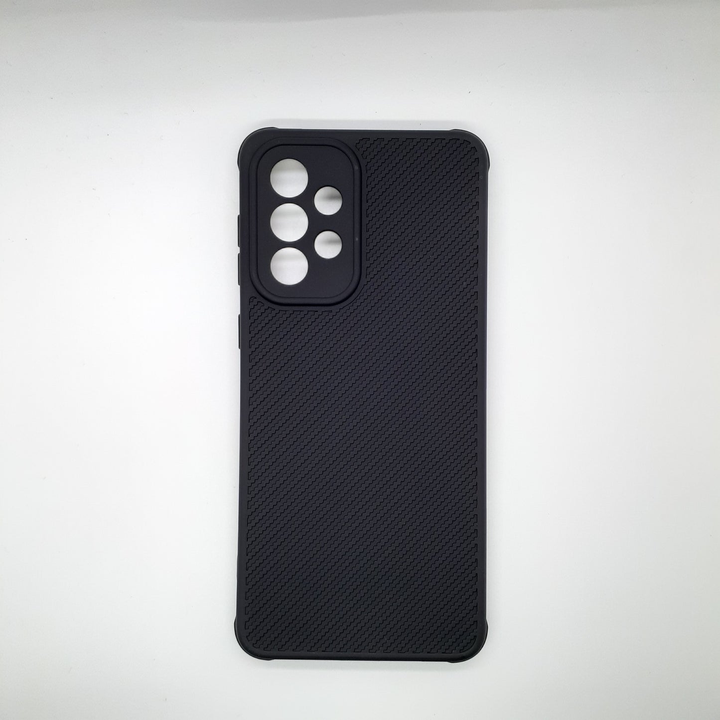 Samsung A33 5G Carbon Fiber texture Hard Rubber armour back cover shock-porof case