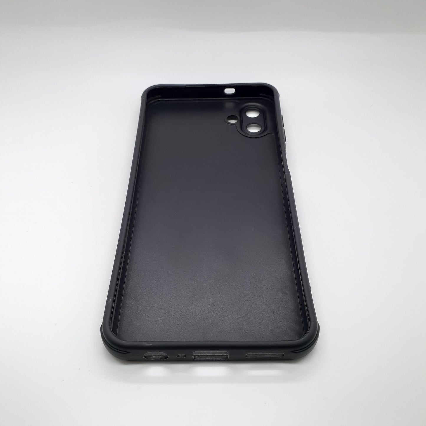 Samsung A04 Carbon Fiber texture Hard Rubber armour back cover shock-porof case
